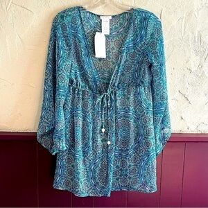 Jessica Simpson Printed Coverup Size Small
